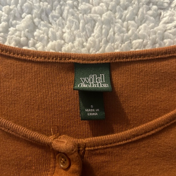 Brown Long Sleeve Button Up Top - Picture 5 of 5